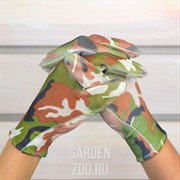 Перчатки нейлоновые Цветочек с нитрил.покрыт. - фото 16291