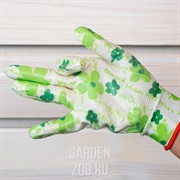 Перчатки нейлоновые Цветочек с нитрил.покрыт. - фото 16293