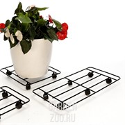 Подставка напольная на колёсиках прямоугольная металл 75х34см 12-067 - фото 16583