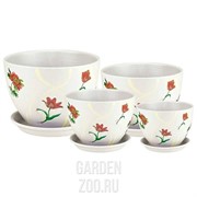 Набор горшков ВЕНЕЦИЯ 4шт декупаж - фото 16868