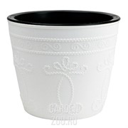 Кашпо Ажур 3л белый-черный - фото 17022