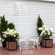 Полуарка садовая металл белая 863-39R - фото 17377 Полуарка садовая металл белая 863-39R - фото 17377