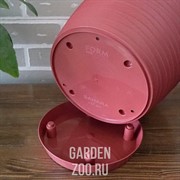 Кашпо САХАРА петит 26,5*24,5*9,7 марсала с подставкой - фото 17410