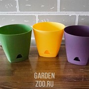 Горшок Амстердам 14см 1,35л с прикорн.поливом морозная слива - фото 17414