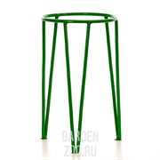 Цветочница напольная Лофт на 1 цветок кованая зелёная высота 31см 66-409 - фото 17459