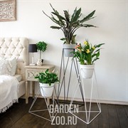 Подставка напольная Лофт для цветов металл высота 46см 66-420 - фото 17461