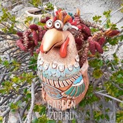 Кашпо Птица Счастья (петушок) - фото 17470