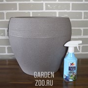 Кашпо Тауп-Гранит 40*32,7см 28л серо-коричневый овал - фото 17483