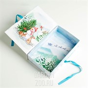 Коробка-книга Счастливого Нового Года 20х12,5х5см - фото 17602