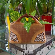 Кашпо Сумка дамская 23*20*11см белая - фото 17667