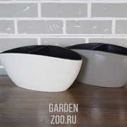 Горшок КАНОЭ 23*14 белая роза - фото 17809