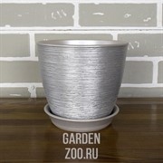 Горшок ВИКТОРИЯ 16см платина - фото 17836