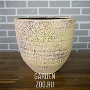 Горшок ТЕКСТУРА бутон беж 24см - фото 17839