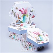 Набор коробок шестигран. 25*21,5*10см 3шт - фото 17905