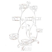 Подставка на 9 цветов бело-золотая на подоконник 14-909-WG - фото 18087 Подставка на 9 цветов бело-золотая на подоконник 14-909-WG - фото 18087