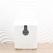 Горшок Квадро 3,3л белый с вкладкой - фото 18122