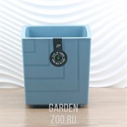 Горшок Квадро 3,3л ментол с вкладкой - фото 18127