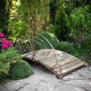 Мост металлический садовый с декоративнымы перилами 862-03R - фото 18165