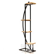 Этажерка Лофт Дуга с четырьмя полками металл и дерево 66-706 - фото 18172