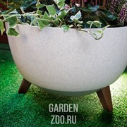 Кашпо РОМА ЭКО на ножках 40*25 белый - фото 18248