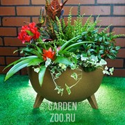 Кашпо РОМА ЭКО на ножках 40*25 натуральное дерево - фото 18251 Кашпо РОМА ЭКО на ножках 40*25 натуральное дерево - фото 18251