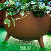 Кашпо РОМА ЭКО на ножках 40*25 натуральное дерево - фото 18252 Кашпо РОМА ЭКО на ножках 40*25 натуральное дерево - фото 18252