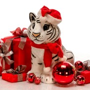 Фигура Тигренок сидит стеклопластик U08925 - фото 18315