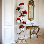 Подставка напольная Декор на 9 цветов кованая чёрно-золотая высота 172см 19-009-BG - фото 18743