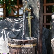 Умывальник садовый с ведёрком и кадкой стеклопластик высота 100см U07563 - фото 18839