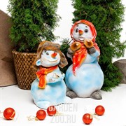 Фигура декоративная Снеговик девочка высота 65см F07054 - фото 18875