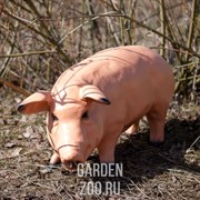 Фигура садовая Свинья полистоун длина 100см F01227 - фото 18881