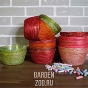 Корзина Диффенбахия красная из сизаля - фото 19211