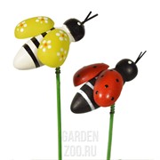 Штекер Грин Эпл Пчелки, Божьи коровки 30см дерев - фото 19236