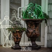 Вазон для цветов садовый Лилия под бронзу диаметр 48см US07924 - фото 19459