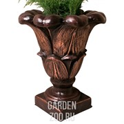 Вазон для цветов садовый Лилия под бронзу диаметр 48см US07924 - фото 19460