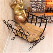 Дровница полукруглая металлическая чёрная высота 44см 500-48 - фото 20288