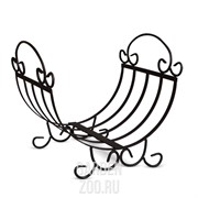 Дровница полукруглая металлическая чёрная высота 44см 500-48 - фото 20290