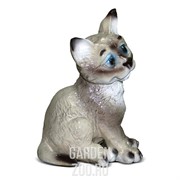 Фигура садовая и интерьерная Котенок сиамский сидит 20 см F07838 - фото 20297