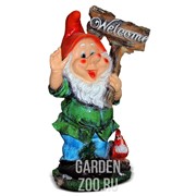 Фигура садовая Гном с петухом высота 60 см F07770 - фото 20317