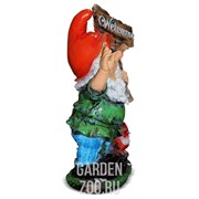 Фигура садовая Гном с петухом высота 60 см F07770 - фото 20318