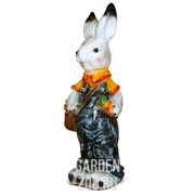 Фигура садовая Зайка с сумкой полистоун высота 60 см F07797 - фото 20325