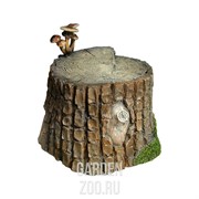 Фигура садовая Пенёк с грибами высота 25см F02009 - фото 20415