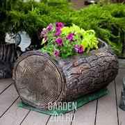 Кашпо бревно малое U07943 - фото 20459