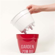 Горшок Асти 6л красный-белый - фото 21714