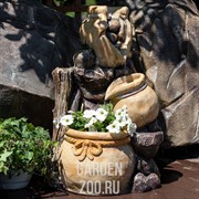 Фонтан садовый с тремя кувшинами перелив стеклопластик высота 78см U08250 - фото 21873