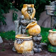 Фонтан садовый с тремя кувшинами перелив стеклопластик высота 78см U08250 - фото 21875