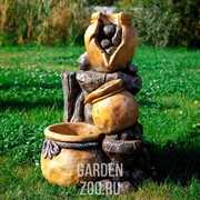 Фонтан садовый с тремя кувшинами перелив стеклопластик высота 78см U08250 - фото 21876