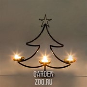 Подсвечник Елка под три свечи черный 217-11 - фото 22000 Подсвечник Елка под три свечи черный 217-11 - фото 22000