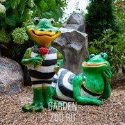 Фигура садовая Лягушка с розой мультяшная высота 67 см U08625 - фото 23039
