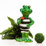 Фигура садовая Лягушка с розой мультяшная высота 67 см U08625 - фото 23040